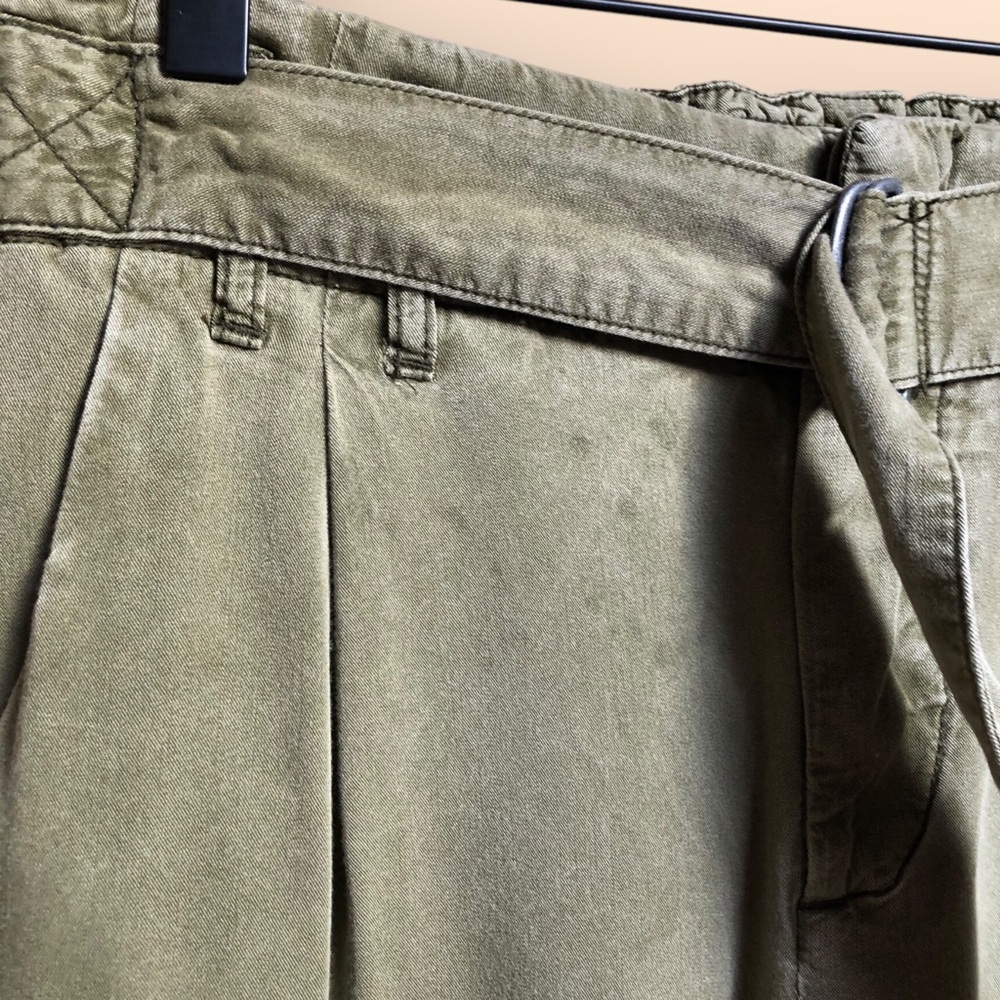 Free People Summers Over Cargo Pants Army Green Crop Jogger Women’s Size 6 - Picture 9 of 16